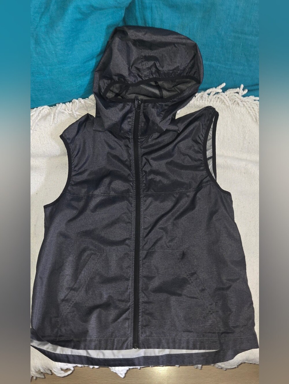 Joe Fresh Black Sleeveless Hooded Jacket